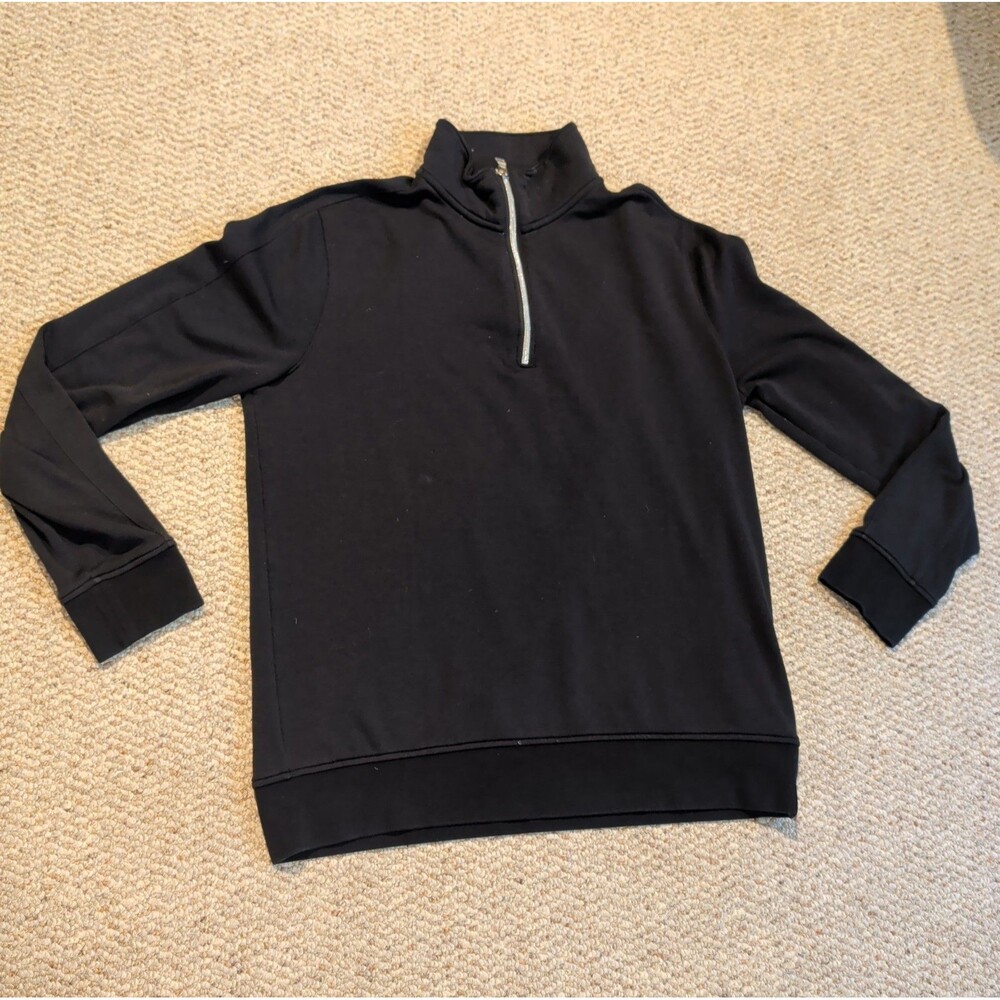 Banana Republic Polartec Fleece Pullover Shirt Mens Large Black 1/4 Zip